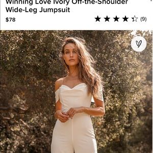 XL Lulu’s Winning Love Ivory Jumpsuit